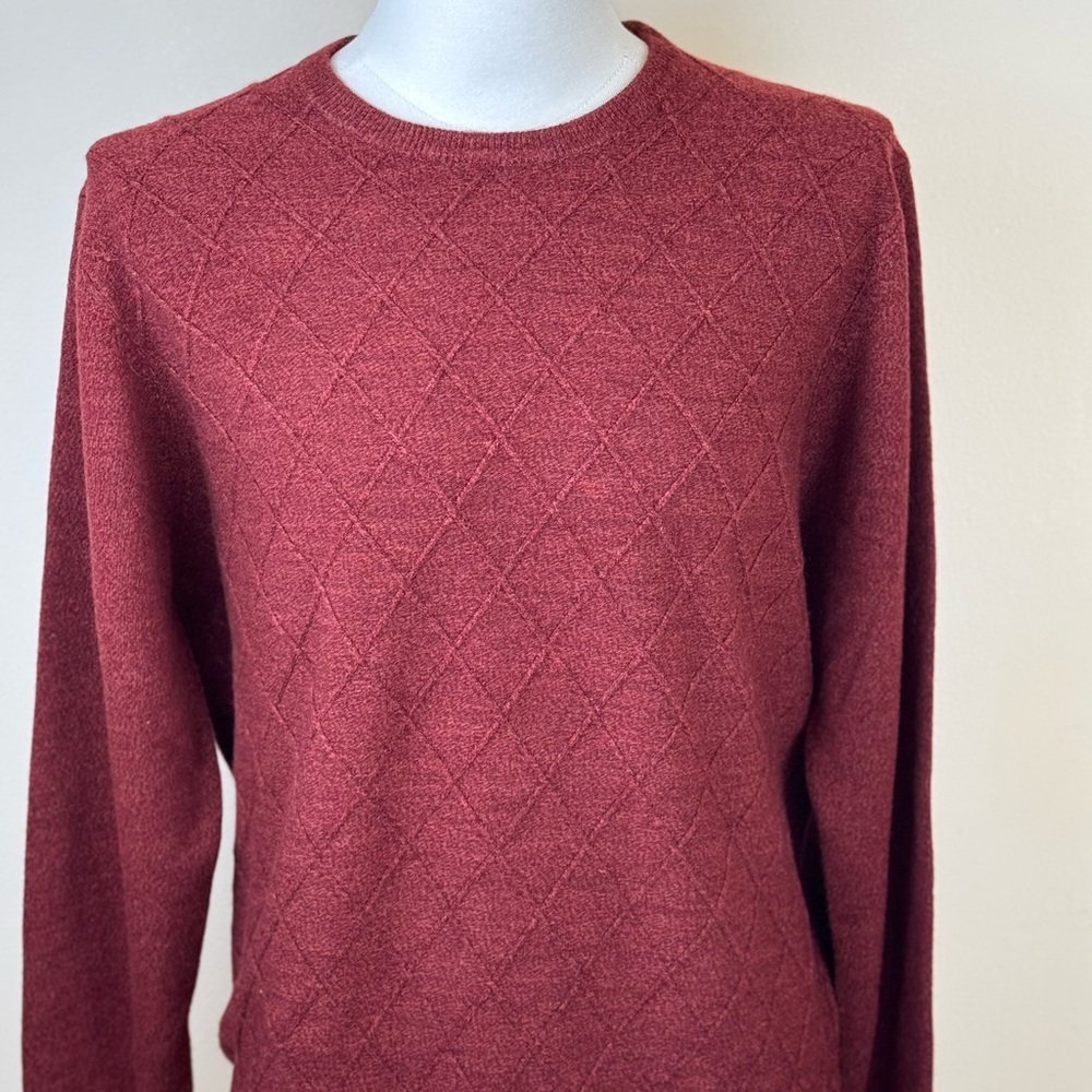 Dockers Men’s Sweater Large Burgundy Lightweight acrylic Grampacore
